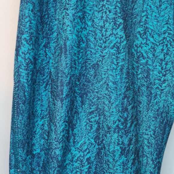 Patagonia Blue Heathered Womens M Crop Leggings Athleisure Yoga Exercise 21915 - Picture 7 of 16